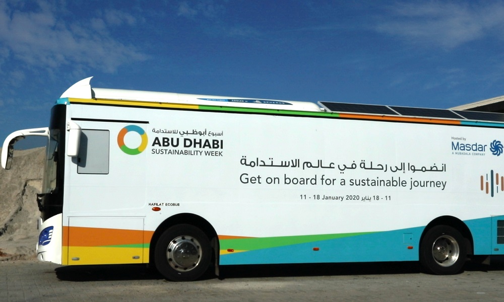 Abu Dhabi Sustainability Week (ADSW) Eco-Bus tours UAE - Truck and ...