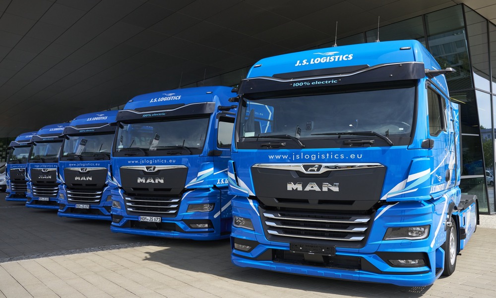 MAN E logistics transport trucks